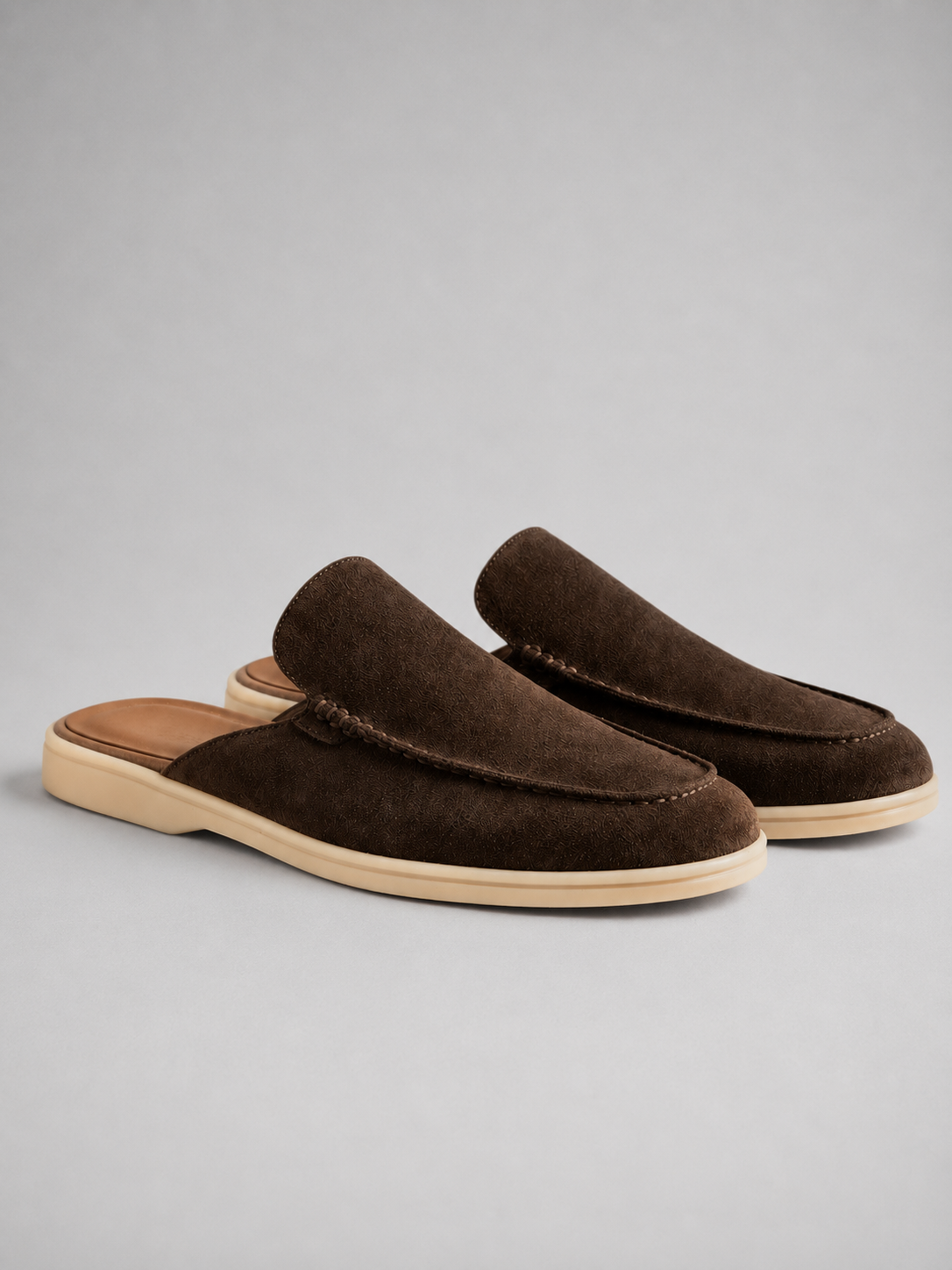 Men's Suede Mule Slip-On Loafers – Smart Casual Comfort