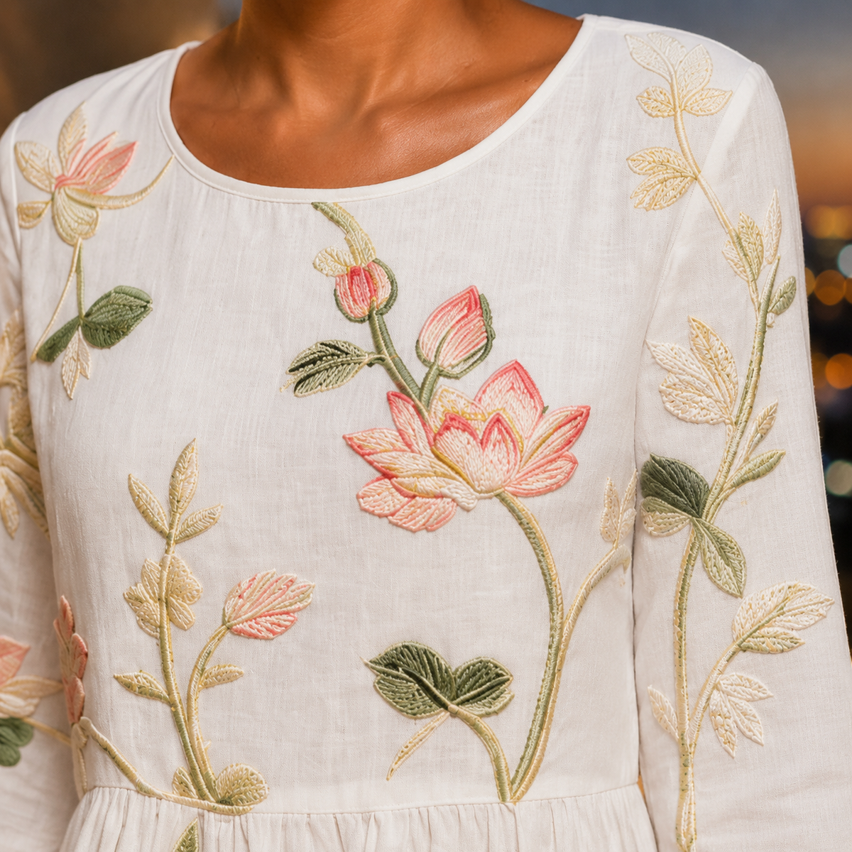 Willa Embroidered Midi Dress