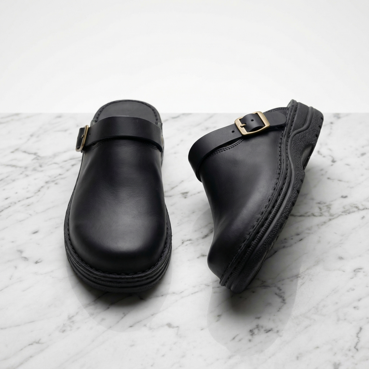 Aria Leather Clogs