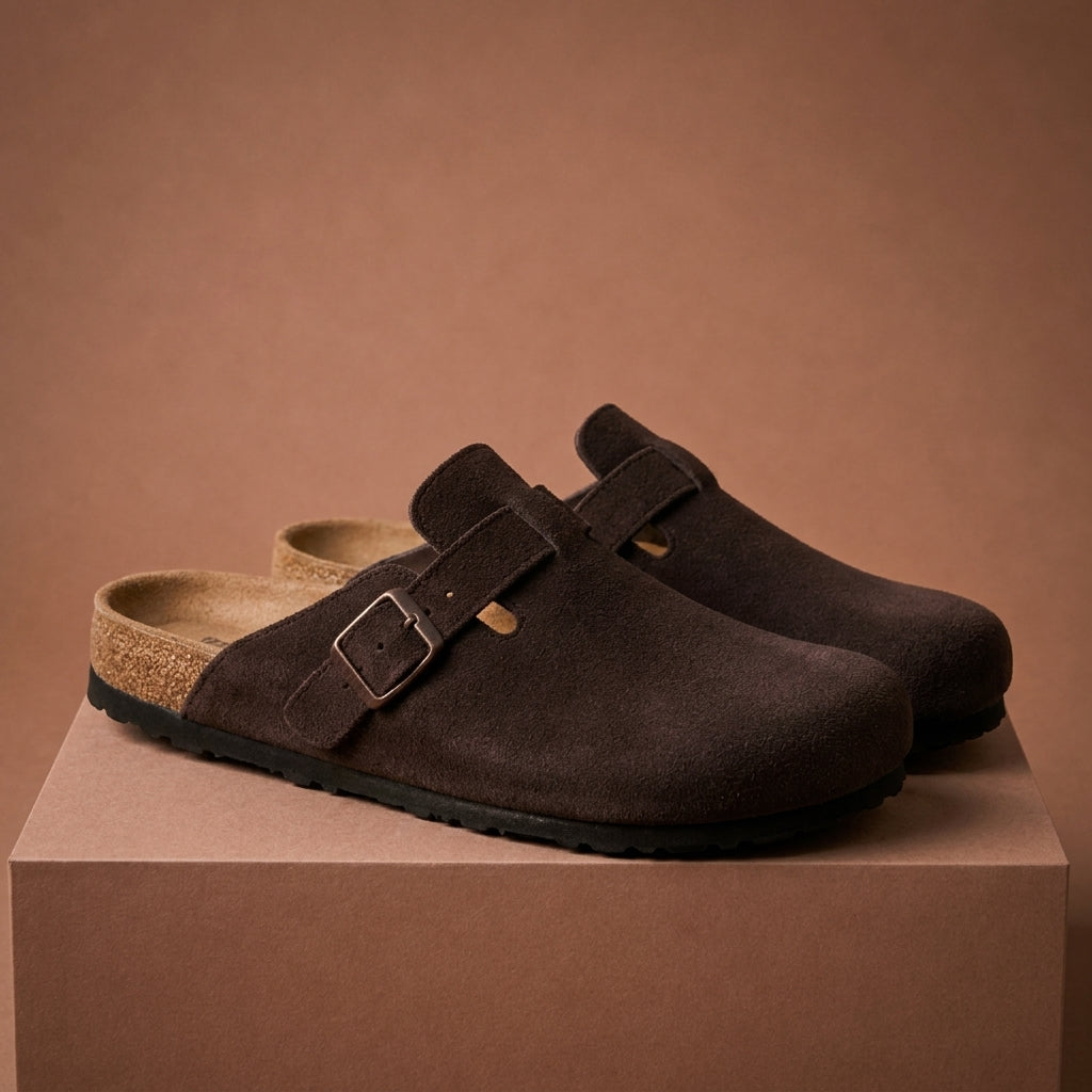 Valencia Suede Clogs