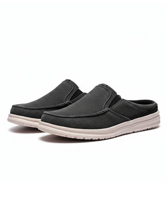 Denim Mule Slip-Ons