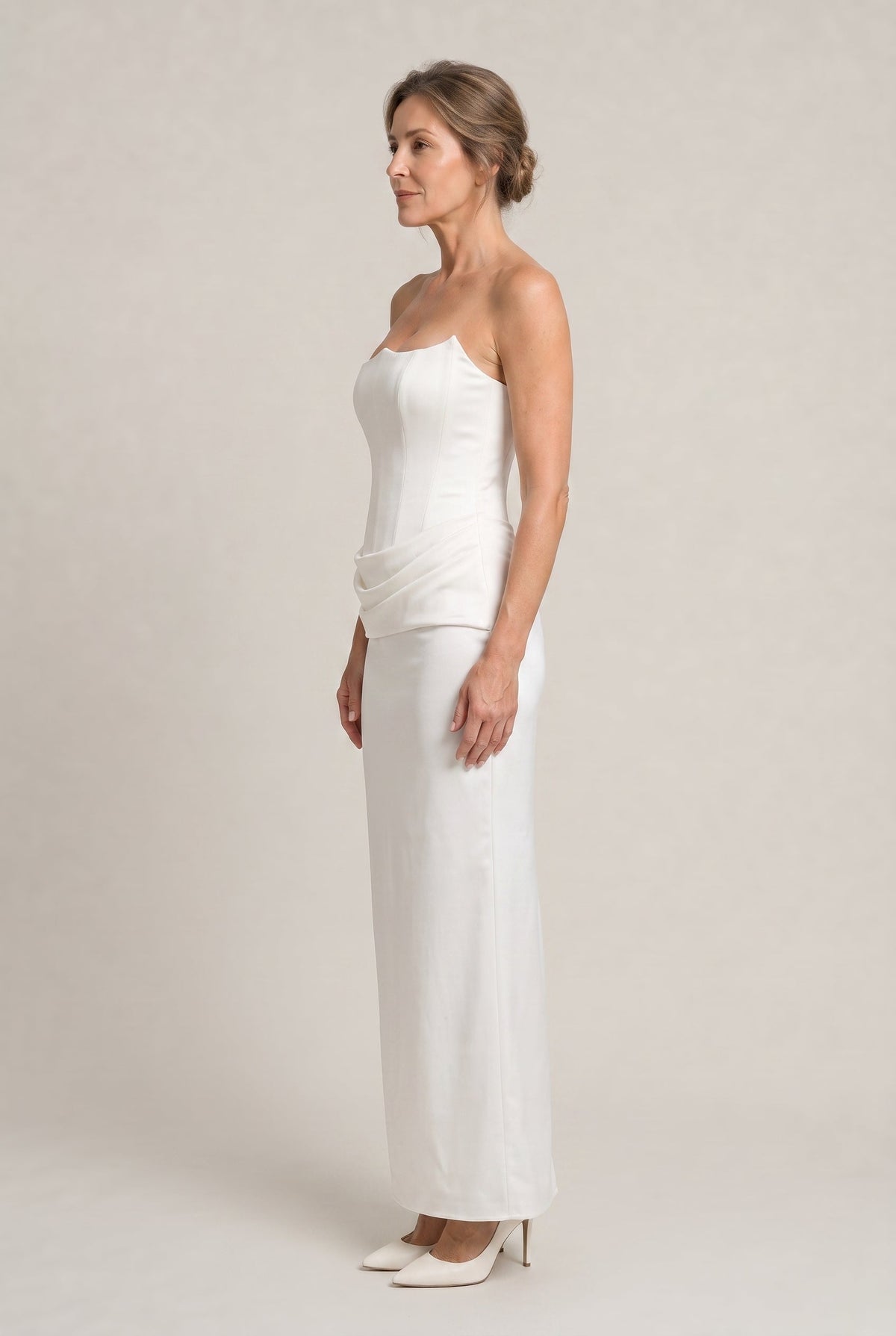 Women's Corset Strapless Maxi Dress