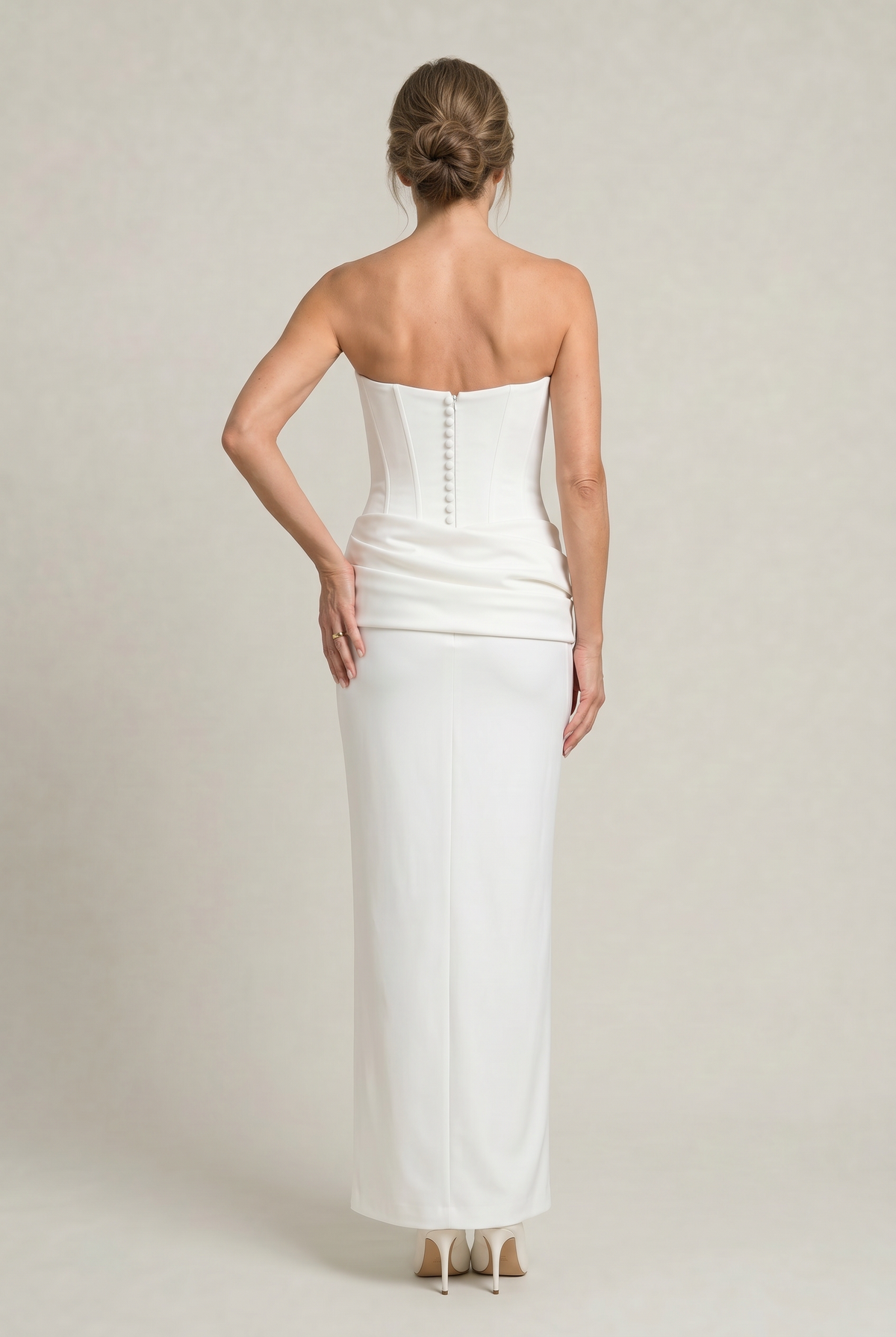 Women's Corset Strapless Maxi Dress