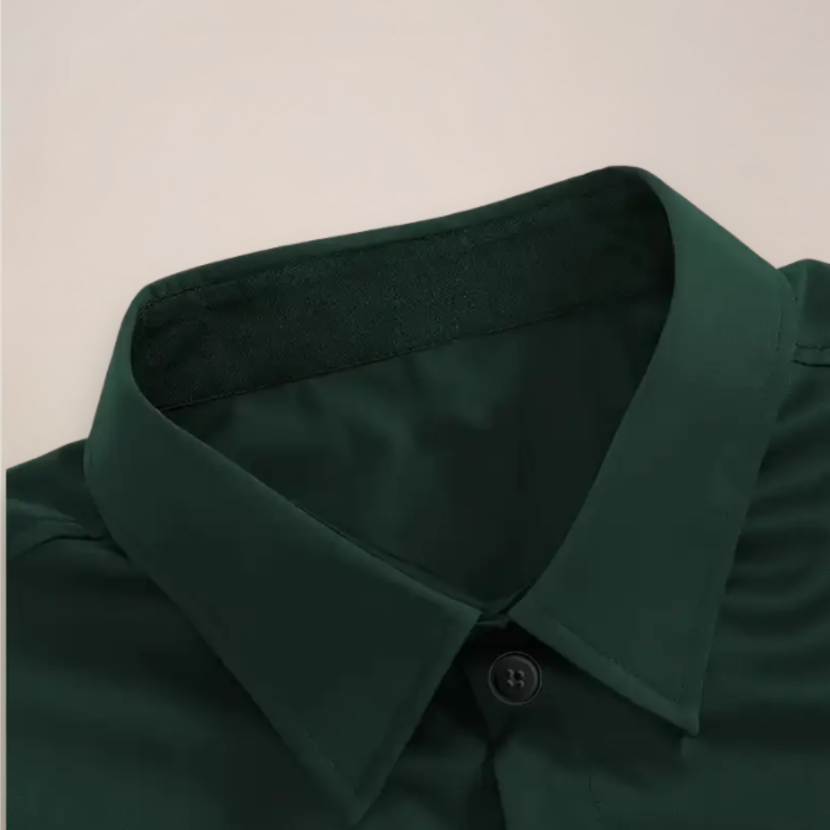 Men's Notched Collar Button-Up Shirt – Classic Smart Casual Long Sleeve