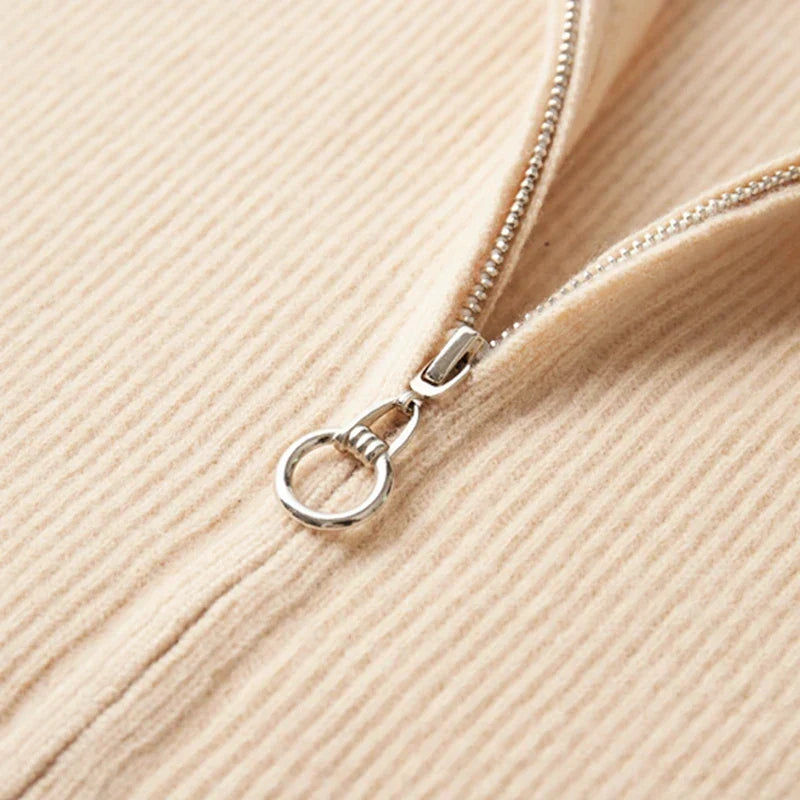 Valen Cashmere Zip Knit