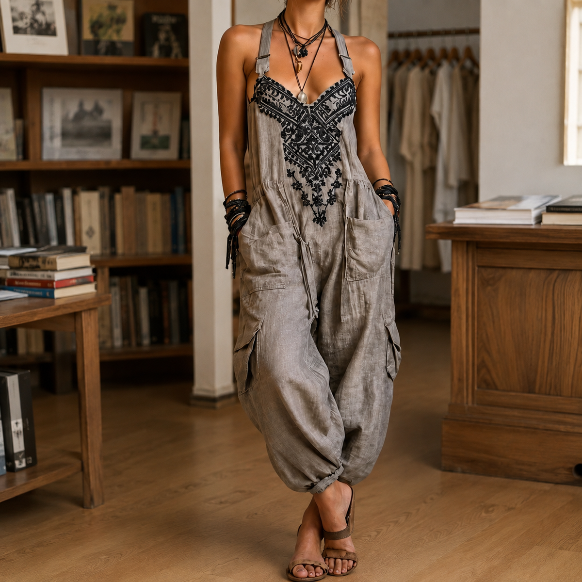 Vivienne V Neck Jumpsuit