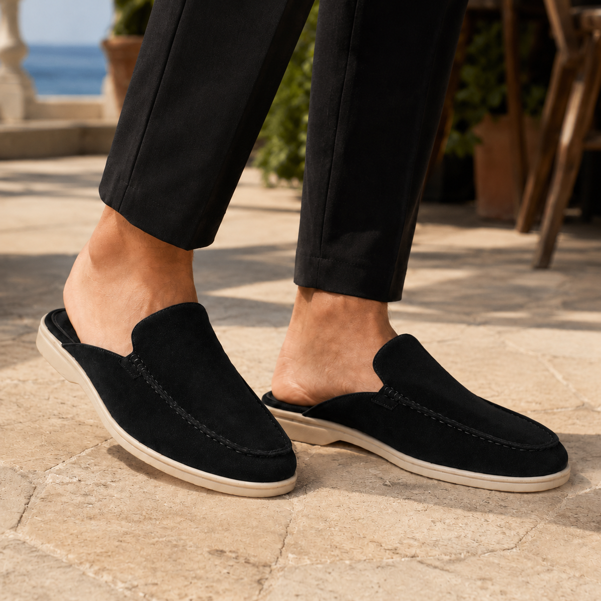 Zorzi Suede Mule Loafers
