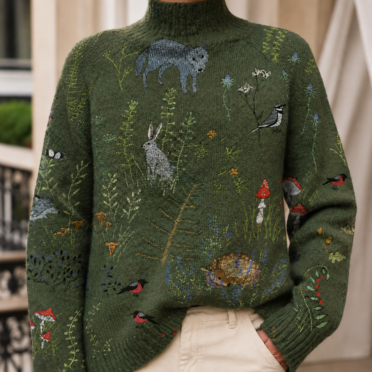 Wesley Patterned Turtleneck Sweater