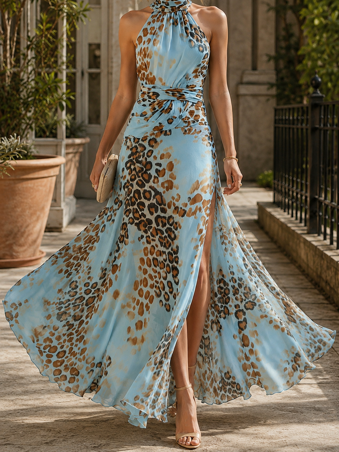 Giulia-Louise Leopard Maxi Dress