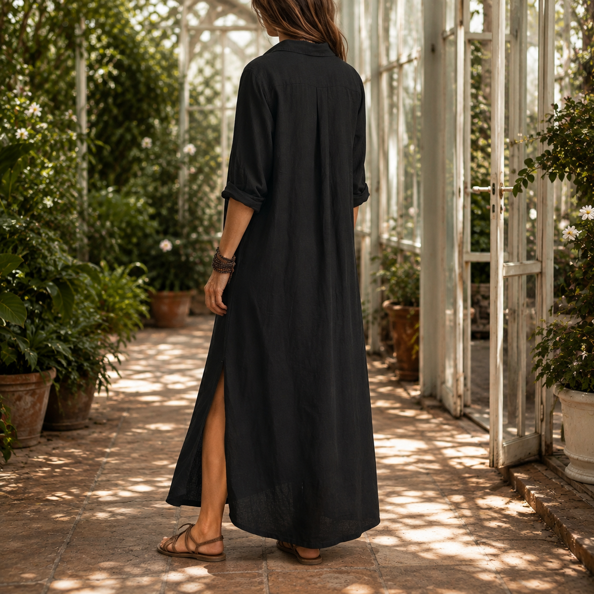 Estella-Mae Maxi Shirt Dress