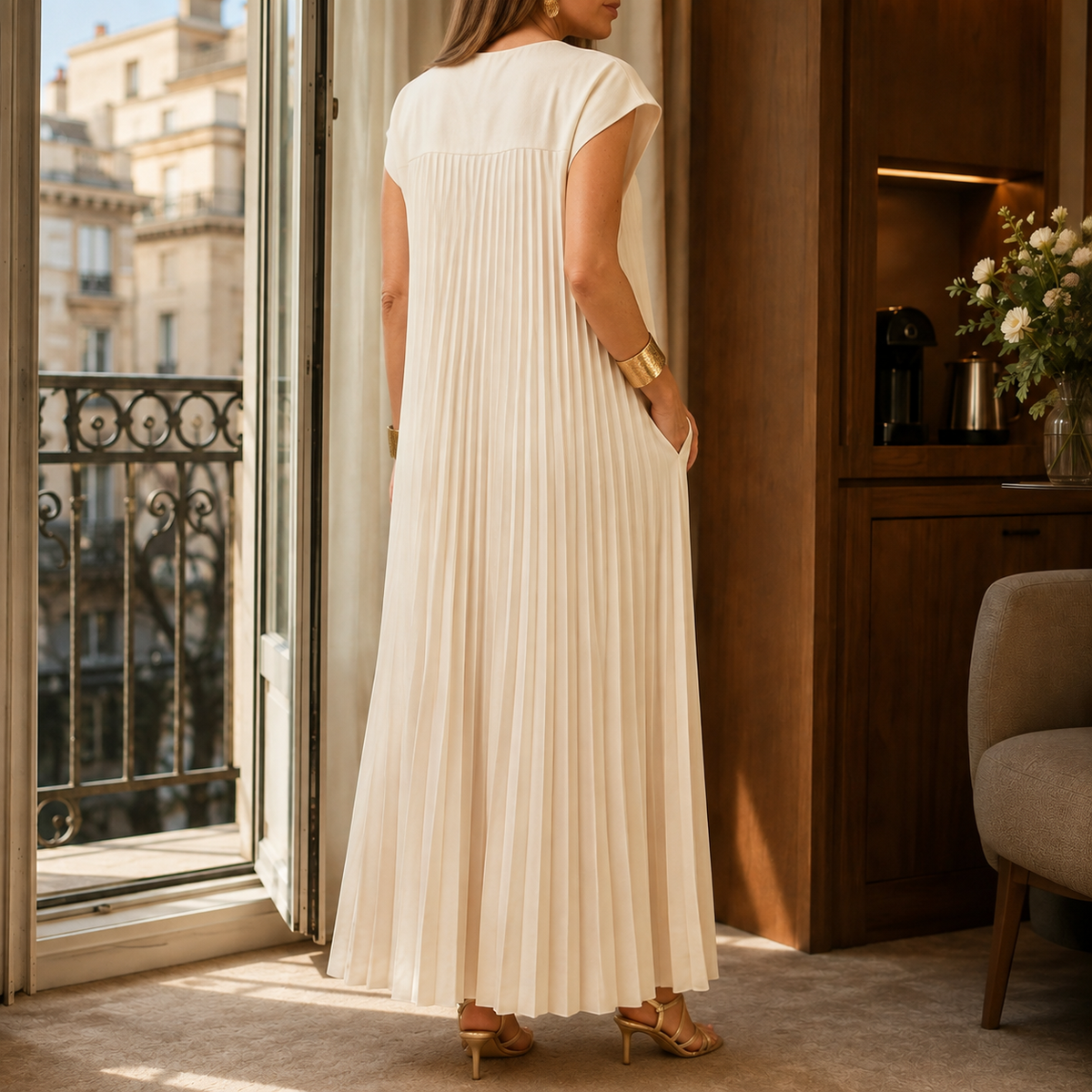 Willa Pleated Maxi Dress