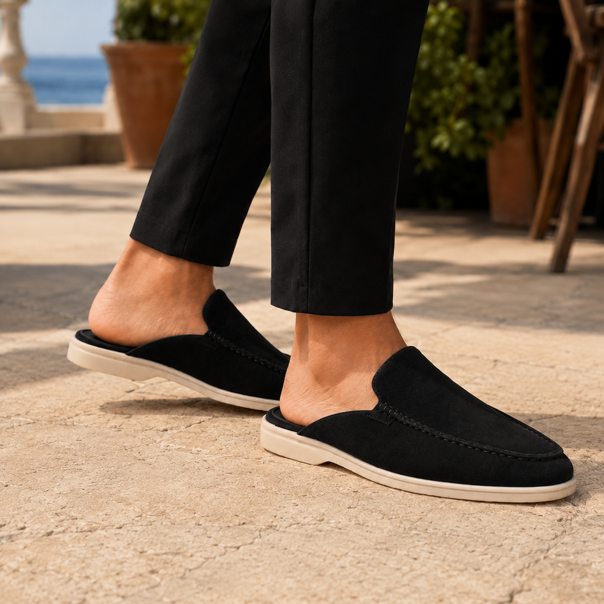 Zorzi Suede Mule Loafers