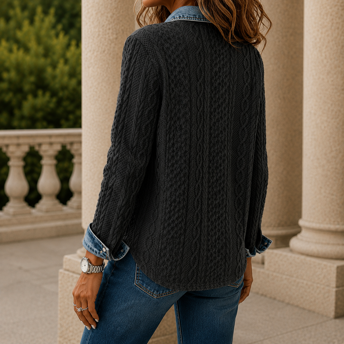 Oriana Denim Trim Shirt