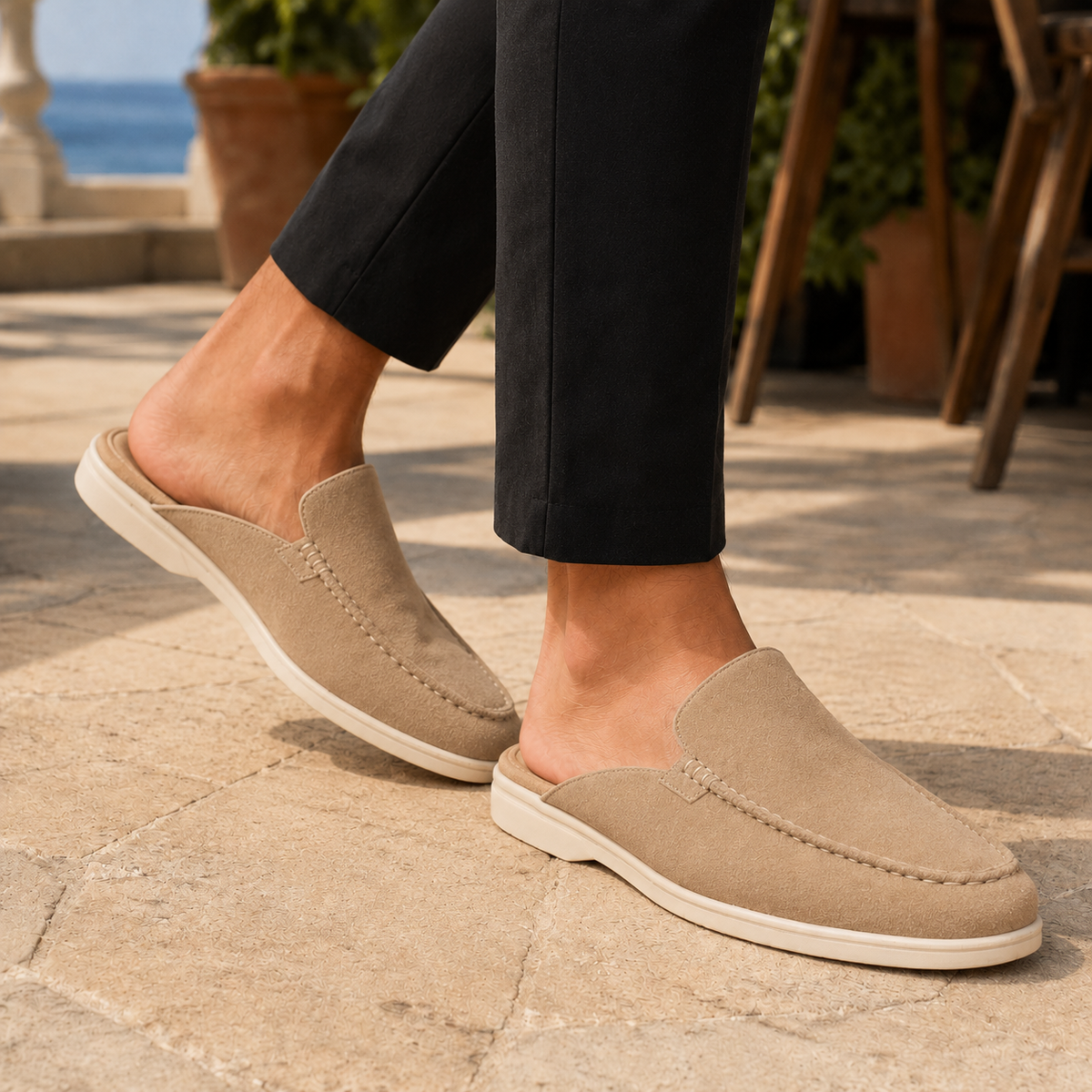 Zorzi Suede Mule Loafers