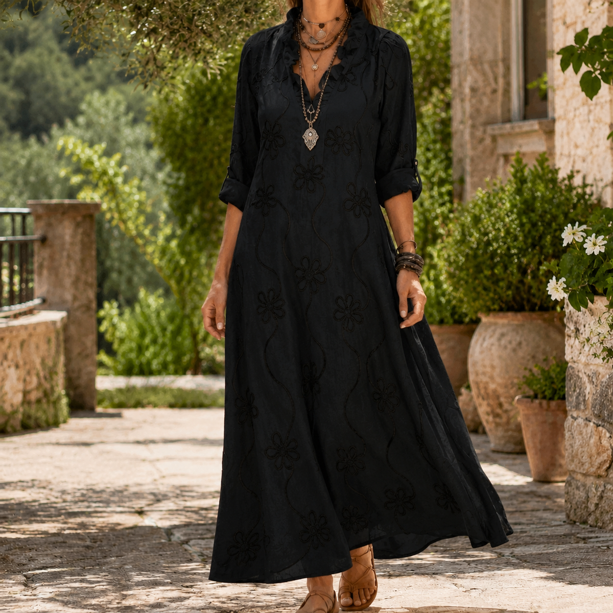 Eloise-Kate Embroidered Maxi Dress