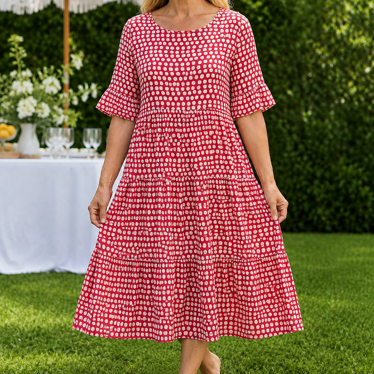 Hazel Tiered Midi Dress