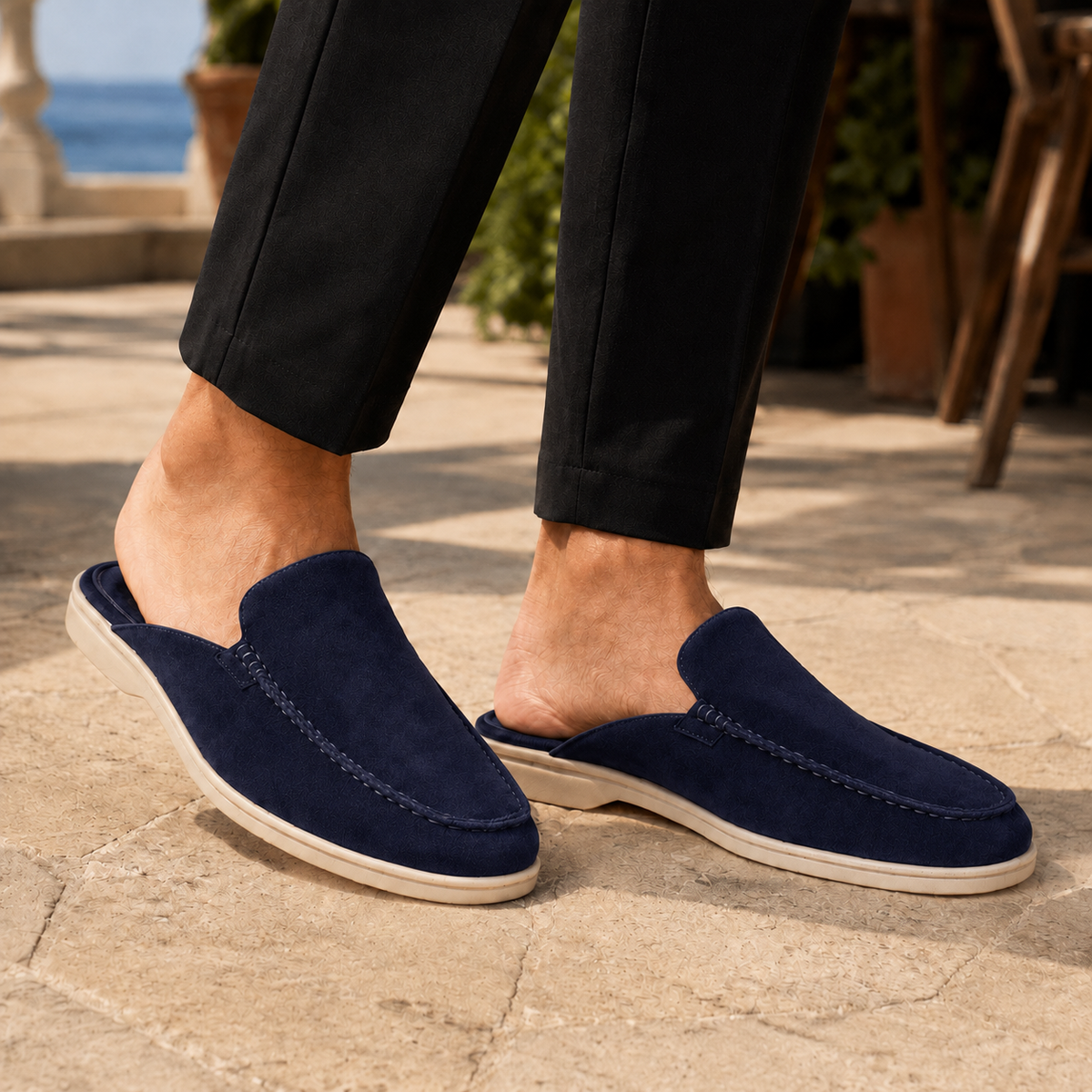 Zorzi Suede Mule Loafers