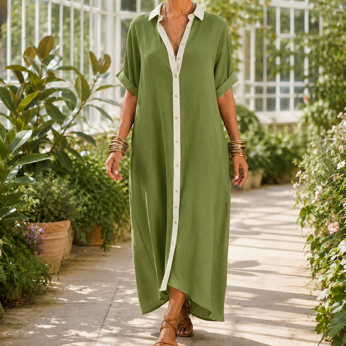 Bianca-Louise Contrast Maxi Dress