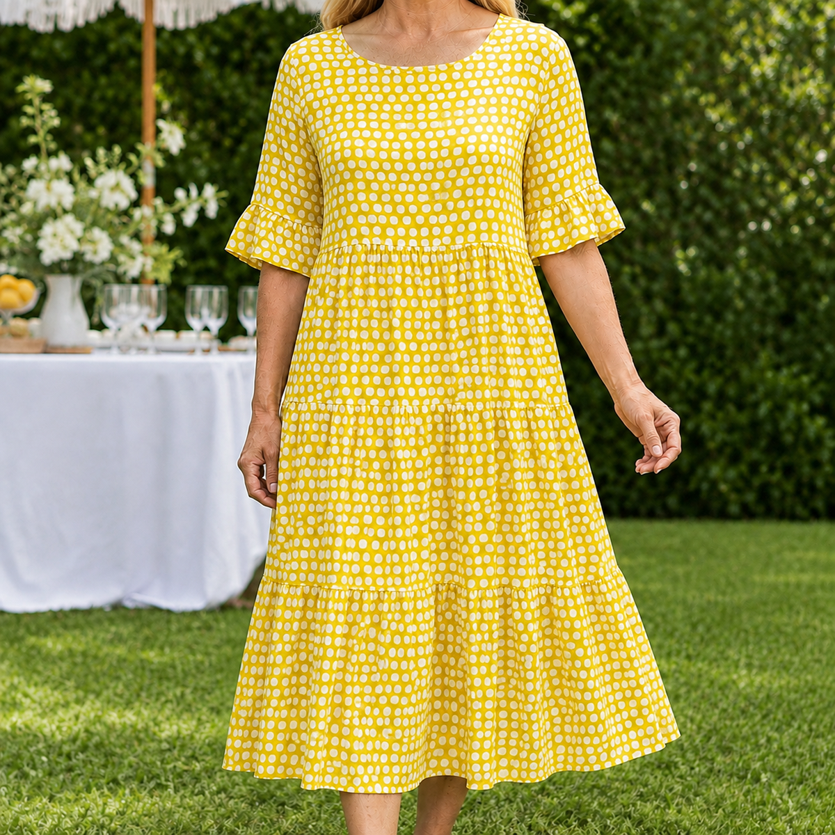 Hazel Tiered Midi Dress